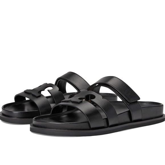 Tory Burch Shoes - Tory Burch Ines Leather Sport Slide - Black